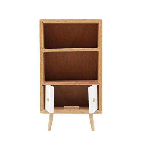 EatingBiting 1:12 Dollhouse Miniature Furniture Wooden Furniture Bookcase Sideboard Cabinet Shelf Bookshelf Storage Bookcase Storage Shelves Organizer