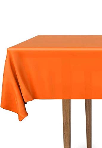 DecorRack 6 Pack Orange Plastic Tablecloths (Rectangular 54x108 in)