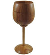 7.37" Wooden Wine Glass on Stand 3D Puzzle, Medium Brown