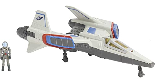 Mattel Disney Pixar Lightyear Hyperspeed Series XL-02 Spaceship & Buzz Lightyear Figure, 6.7 Inch Long Vehicle & 1.25 Inch Figure, Toy 4 Years & Up