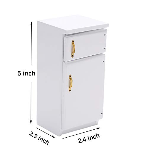 1:12 Scale Mini Wooden Furniture Miniature Kitchen Furniture Set Mini House Accessories Furniture Model for Birthday Gifts