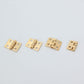 Miniature Door Hinges with Screws, 4 Pieces, 1:12 Scale, Suitable for Decoration, Dollhouse Accessories