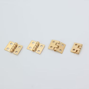Miniature Door Hinges with Screws, 4 Pieces, 1:12 Scale, Suitable for Decoration, Dollhouse Accessories