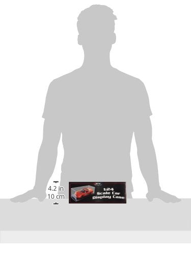 BCW Model Car Display Case | 1:24 Scale Diecast Car Display Case | Clear Acrylic Cover on Black Base | Protect and Showcase Collectible Diecast Cars