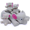 Bath Toys for Toddlers Infants 6 Months+, Floating Bathtub Elephant Toys Squeak Rubber Animal 4 Piece Set, Pool Beach Party Gift for Kids Boys Girls