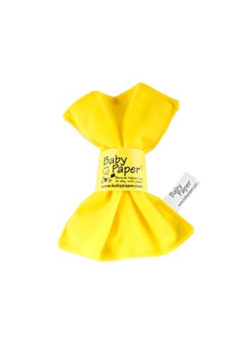 Baby Paper Original Crinkle Sensory Toy | Mint, Polka Dot, Yellow 3-Pack | Bright Colors, Washable, and Non-Toxic Crinkle Paper for Babies | Perfect