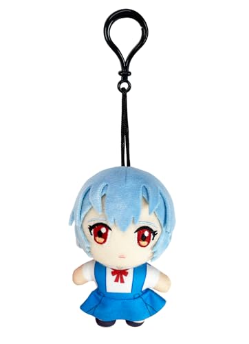 Great Eastern Entertainment Evangelion New Movie - Rei Ayanami (School Uniform) Mini Plush Plush w/Hook Clip 4.5"