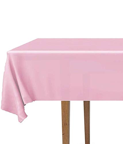 DecorRack 6 Pack Light Pink Plastic Tablecloths (Rectangular 54x108 in)