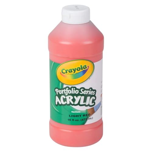 Crayola Portfolio Series 16-Ounce Acrylic Paint, Light Red