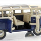 KINGSMART 1962 Volkswagen Classic Hippy Bus 7" 1:24Scale Blue Die Cast Metal Model Toy Pull Back Action Car