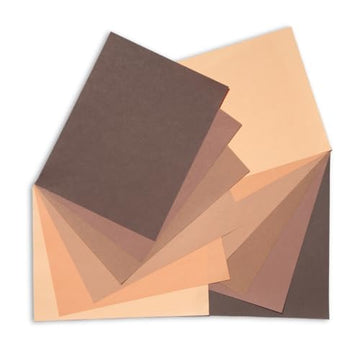 Roylco Skin Tone Craft Papers - 48 Sheets, 6 Multicultural Colors, 8.5" x 11" Acid-Free Paper for Kids Self-Portraits, Classroom Art Projects