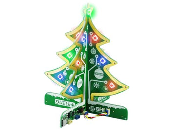 Optionally programmable DUELink Holiday Tree, Compatible with MicroBlocks, Python, and Arduino