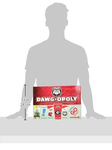 Late for the Sky University of Georgia Dawgopoly Board Game - UGA Bulldogs Campus Property Trading Family Strategy, Alumni Gift, Red and Black Edition