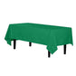 Rectangular Plastic Table Cover | Emerald Green | 54'' x 108''