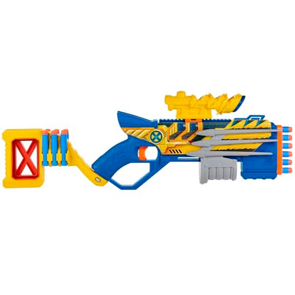 Nerf Marvel Wolverine Blaster, Scope, 6-Dart Storage Stock, Pump Action, 12 Nerf Elite Darts, Gifts for Kids Ages 8+
