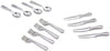 12-Piece 1/12 Scale Silver Miniature Cutlery Set - Stainless Steel Dollhouse Accessories for Cupcake Decorations and Model Displays (0.8" Tiny