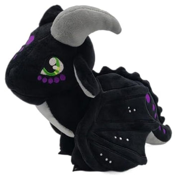 Soft Plush Wings Dragon Figures Stuffed Animals Toy Pillow Doll, Pterosaur Flying Black Dragon Plushie Toys Best Birthday Christmas Anniversary Fiesta