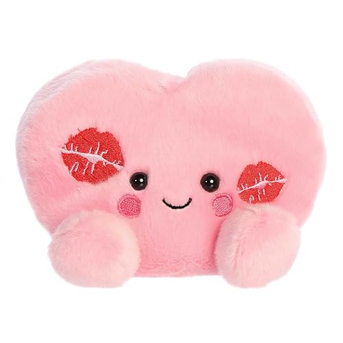 Aurora Adorable Palm Pals Kinsley Kisses Heart Stuffed Animal - Pocket-Sized Play - Collectable Fun - Pink 5 Inches