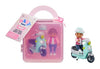 Baby Born MINIS Playset - Medium Tan Skin Tone Doll with Brown Eyes, Scooter & Helmet Accessory, Includes Reusable Carrying Case for On-The-Go