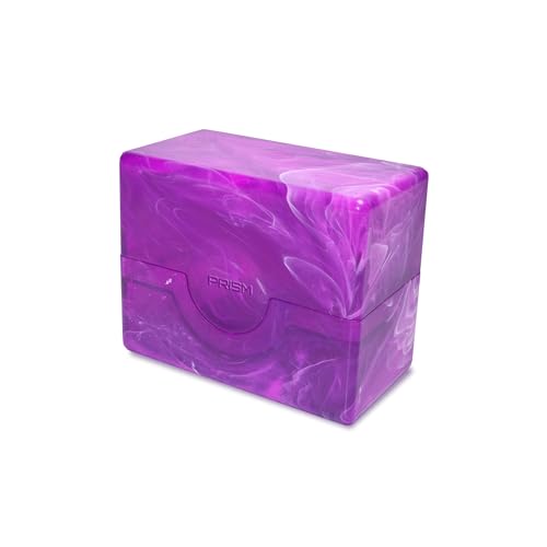 BCW Prism Deck Case - Charoite Purple | Holds 50 Double-Sleeved or 60 Single-Sleeved Cards | Secure Snap Closure | Compatible Collectible Card Bins |
