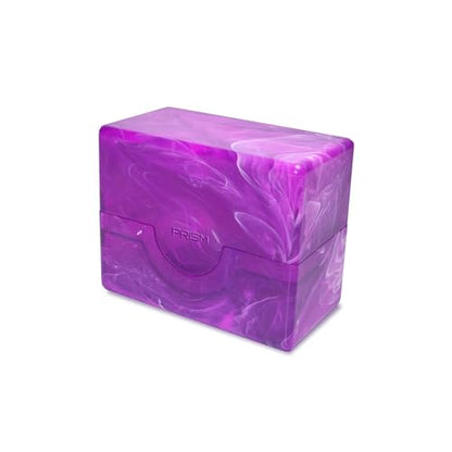 BCW Prism Deck Case - Charoite Purple | Holds 50 Double-Sleeved or 60 Single-Sleeved Cards | Secure Snap Closure | Compatible Collectible Card Bins |