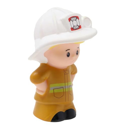 Replacement Part for Fisher-Price Little People Rescue Rig Gift Set Playset - CHG68 ~ Replacement Fireman Eddie Figure ~ Yellow Suit ~ White Hat