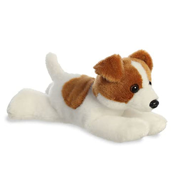 Aurora® Adorable Mini Flopsie™ Jackie Russell™ Stuffed Animal - Mini Companions Ready for Playful Adventures - for Kids All Ages, Toddlers, Adults