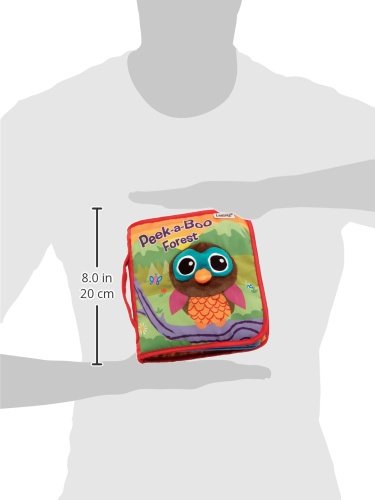 Lamaze Peek-A-Boo Forest Soft Baby Book - Clip-On Cloth Book - Washable Crinkling Fabric Pages for Sensory Play - Teething and Learning Toys