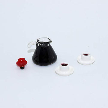 1:12 Scale Miniature Metal Coffee Pot, Mini Kitchen Accessory for Fairy Gardens, DIY Crafts, Model Kits and Tiny Tea Sets