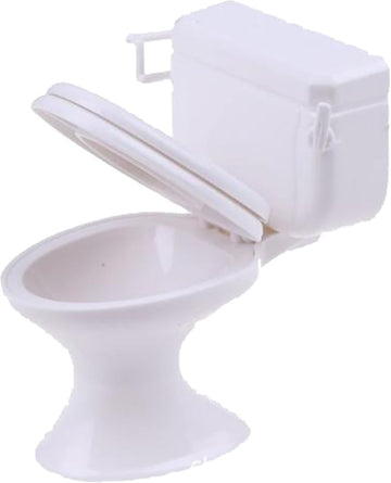 1:12 Scale Miniature Bathroom Toilet - Realistic Dollhouse Furniture for DIY Crafts, Dioramas and Architectural Models