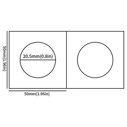 Uncle Paul Coin Flips for Penny,Dime,Lincoln Cent - 50 PCS 20.5mm/0.8inch Cardboard Holders for 2x2 inch Pockets CS07205
