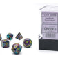 Chessex Dice Set - 10mm Festive Mosaic/Yellow Plastic Polyhedral Dice Set - Dungeons and Dragons D&D DND TTRPG Dice - Includes 7 Dice - D4 D6 D8 D10