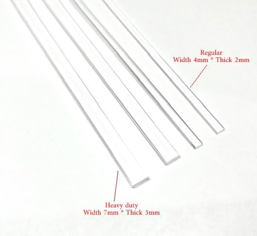 25pcs L-8" x W-4mm - Thick 2mm Flat Clear sticks for cake toppers cake pops or lollipops - Acrylic Plexiglass Sticks Transparent Clear, Strong and not