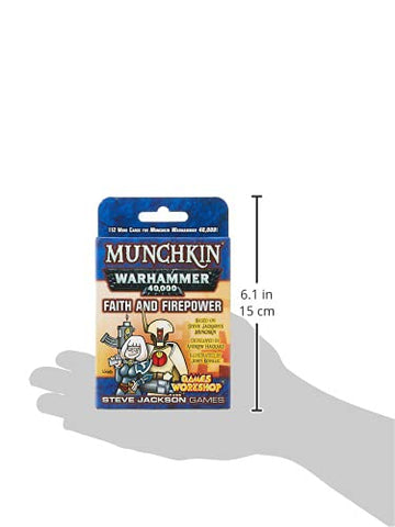 Munchkin Warhammer 40,000: Faith and Firepower Card Game (Expansion) | 112 Cards | Family Game | Fantasy Adventure RPG | Ages 10+ | 3-6 Players | Avg