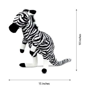 Randimals Zebra Style Kangaroo Plush Stuffed Toy 15”, Soft & Huggable, Premium Quality Hybrid Animal Friend Encourages Adventure & Imagination