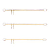 Melody Jane Dolls Houses Dollhouse 3 Wooden Curtain Rods Rails 10cm 4" Long Window