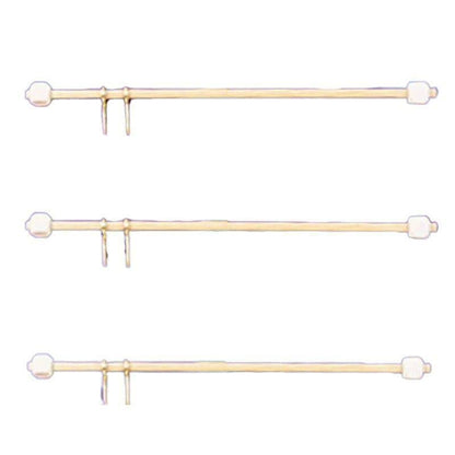 Melody Jane Dolls Houses Dollhouse 3 Wooden Curtain Rods Rails 10cm 4" Long Window