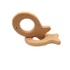2pcs Natural Wooden Fish Pendant Pure Natural Beech Wood Animal Shape for Handmade Arts and Crafts (Fish 2pcs)