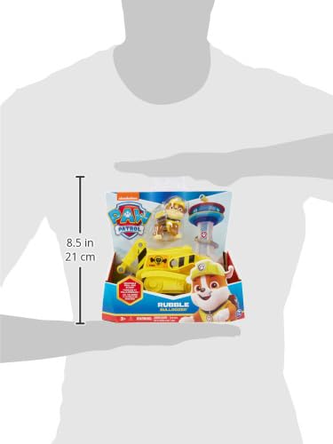 PAW Patrol, Rubble’s Bulldozer Vehicle with Collectible Figure, for Kids Aged 3 Years and Over