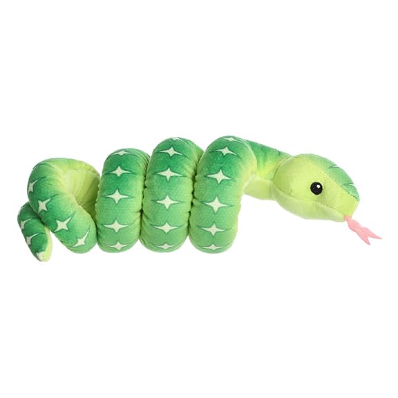 Aurora® Playful Snake Wrist Wranglers™ Emerald Tree Boa Stuffed Animal - Vibrant Colors for an Eye-Catching Design - Perfect for Kids, Adults, and Any