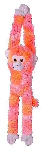 Wild Republic Hanging Vibes Pink Monkey Stuffed Animal - 22"