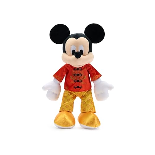 Disney Store Official Mickey Mouse 2026 Lunar New Year Plush - Year of The Fire Horse - Satin Outfit with Embroidered Tunic & Floral Pants - Disney