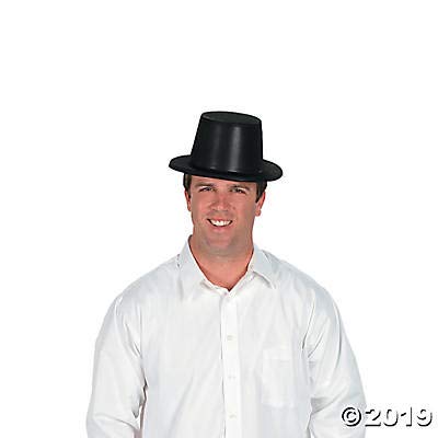 Fun Express Plastic Top Hats (Set of 12) New Years And Costume Hat