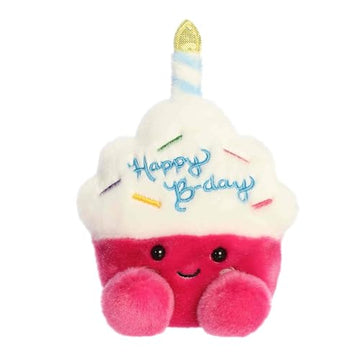 Aurora® Adorable Palm Pals™ Sparkle Birthday Cupcake™ Stuffed Animal - Fun Collectible Plush For Kids and Adult Collectors - Perfect for Decorating