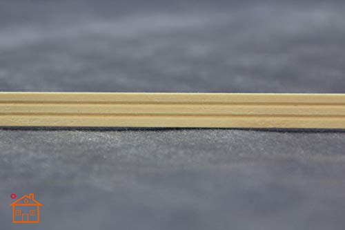 1/12 Scale Dollhouse Miniatures Window Door Wood Finishing Trim Lot 10 ; Wide 1cm, L 30cm