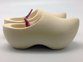 Essence of Europe Gifts Dutch Clogs Doll Wooden Shoes Pair Natural Wood Finish (3.25") | DutchGiftOutlet