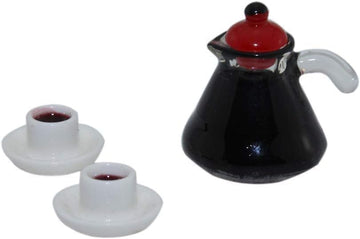 1:12 Scale Miniature Metal Coffee Pot, Mini Kitchen Accessory for Fairy Gardens, DIY Crafts, Model Kits and Tiny Tea Sets