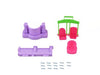 Replacement Parts for Loving Family Dollhouse - BFR48 ~ Family Mansion Replacement Parts Including Double Swing, Baby Seat, Balcony and Front Door
