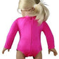 18 Inch Pink American Doll Gymnastics Set - 4PC Leotard Mat Medal & Hair Tie