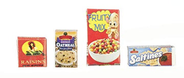 Dollhouse Miniature Set of Four Food Boxes